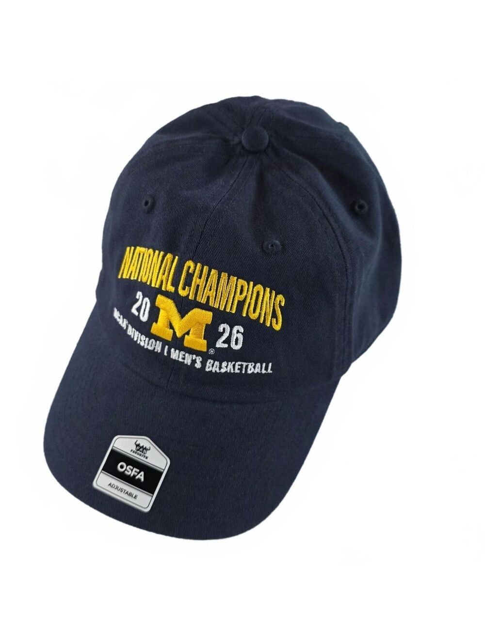 Fan Favorite NCAA National Champions Men's Adjustable Hat One Size Navy Blue NWT